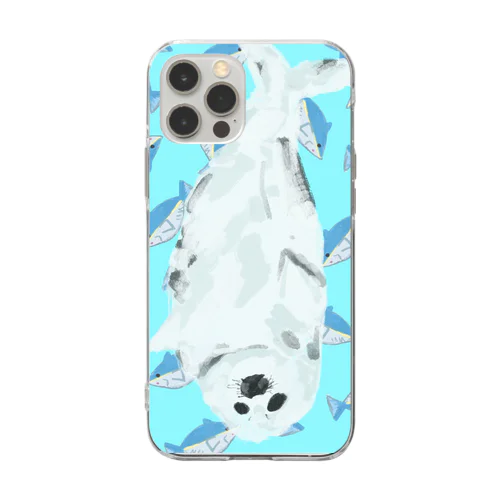 落ちるアザラシ Soft Clear Smartphone Case