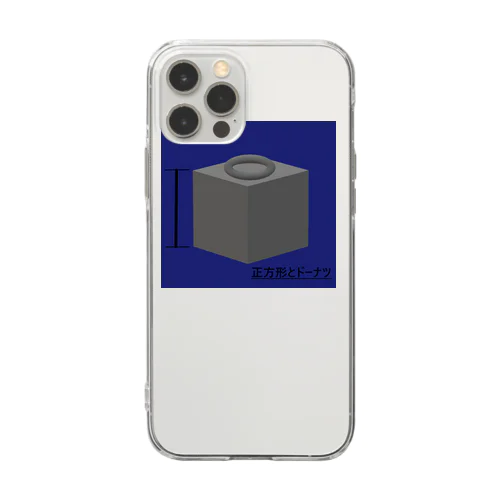 正方形とドーナツ Soft Clear Smartphone Case