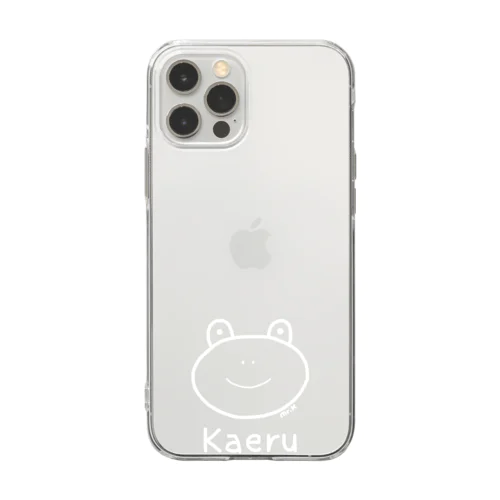 Kaeru (カエル) 白デザイン Soft Clear Smartphone Case