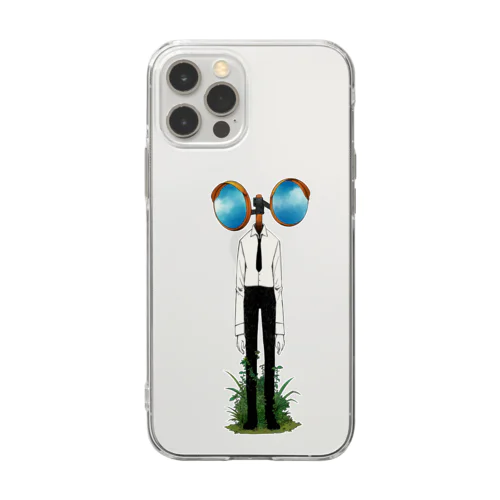 カーブミラー男 Soft Clear Smartphone Case