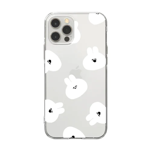 うさちゃんがたくさん Soft Clear Smartphone Case