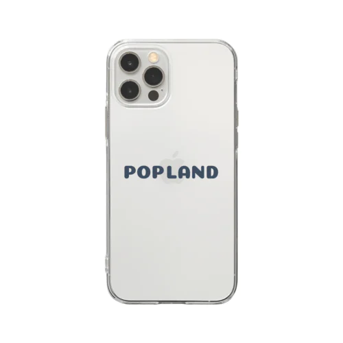 POPLANDロゴ Soft Clear Smartphone Case