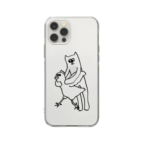 ひと狩りいったネコ Soft Clear Smartphone Case