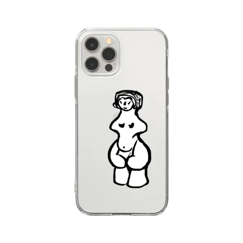 前面(片面)プリント　縄文のビーナスさん　土偶シリーズ Soft Clear Smartphone Case