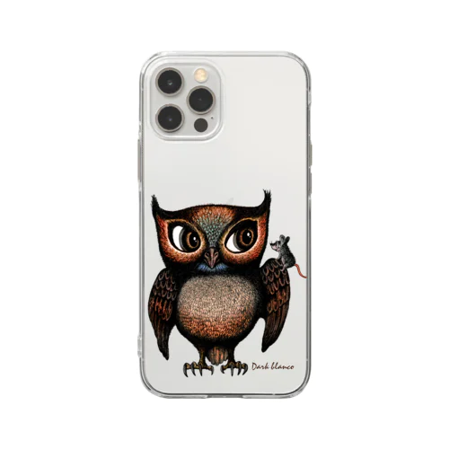 Dark blanco "Owl" Soft Clear Smartphone Case