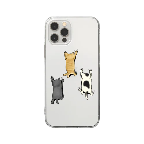 登ってくるネコたち Soft Clear Smartphone Case