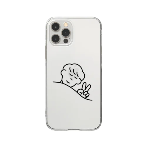 寝てない Soft Clear Smartphone Case