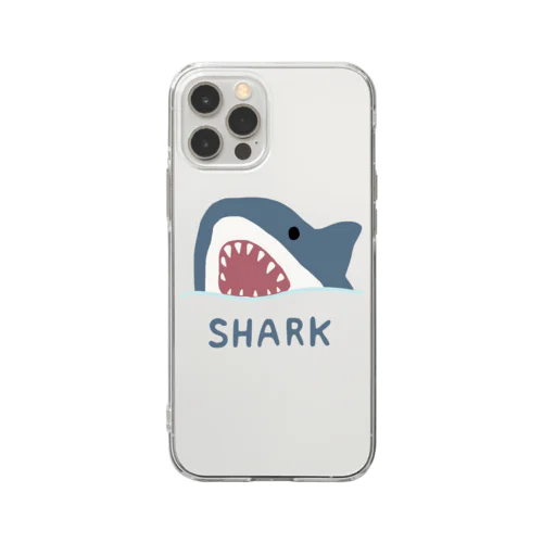 サメ Soft Clear Smartphone Case