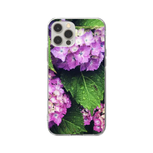 露紫陽花 Soft Clear Smartphone Case