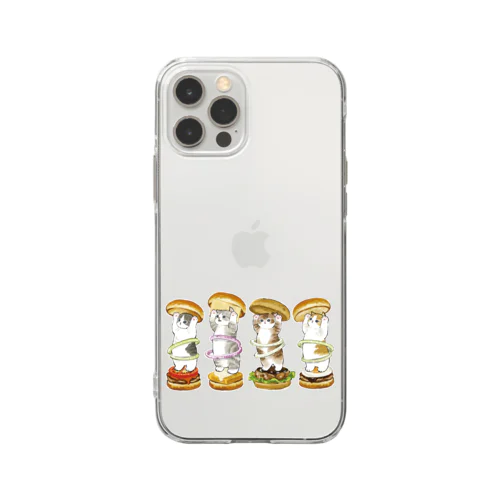 にゃんこバーガー Soft Clear Smartphone Case