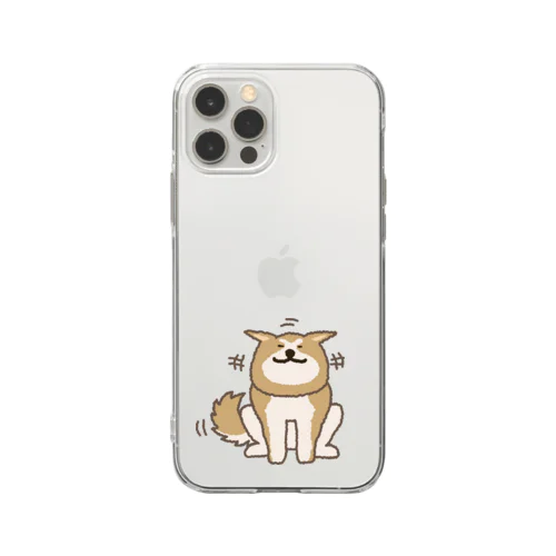 あっあっあきた犬（ニコニコ） Soft Clear Smartphone Case