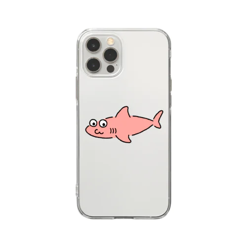 サメ？はピンク Soft Clear Smartphone Case