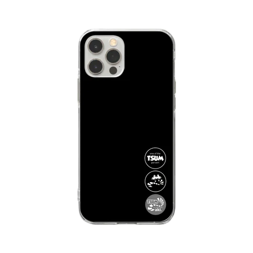 あ! 黒いソフトクリアスマホケース Soft Clear Smartphone Case