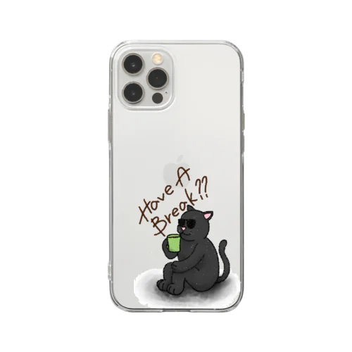 くろねことこーひー Soft Clear Smartphone Case