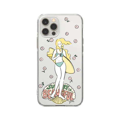 波乗りヴィーナス(カメラ枠大きい用) Soft Clear Smartphone Case