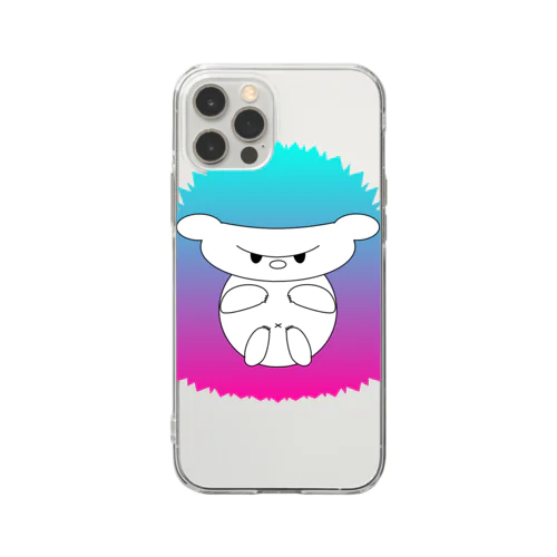 警戒するハリネズミ(トロピカル) Soft Clear Smartphone Case