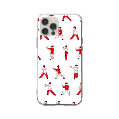 【白】ランダム太極拳 Soft Clear Smartphone Case