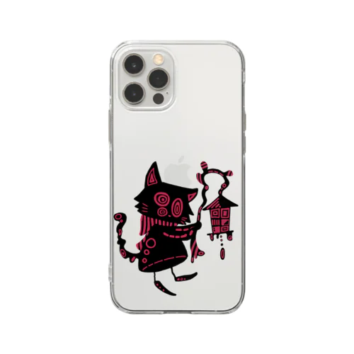 赤信号(猫) Soft Clear Smartphone Case