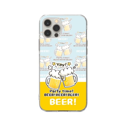 CT125 BEER!BEER!BEER!*C Soft Clear Smartphone Case