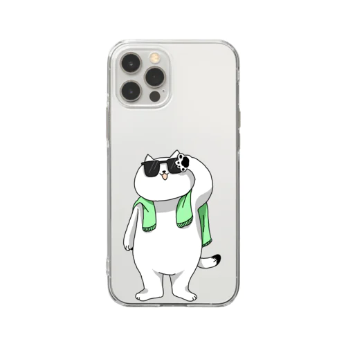 バケーションにゃん子 Soft Clear Smartphone Case