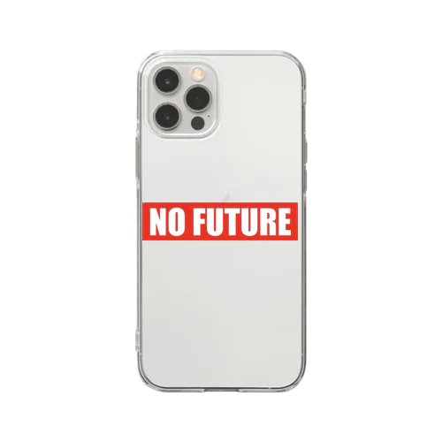 NO FUTURE ボックスロゴ Soft Clear Smartphone Case