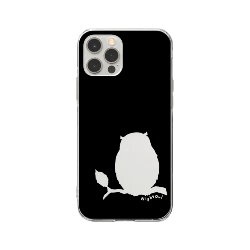 Night Owl (Black A) Soft Clear Smartphone Case