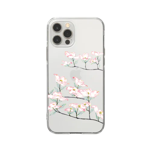 花水木　B　pink Soft Clear Smartphone Case