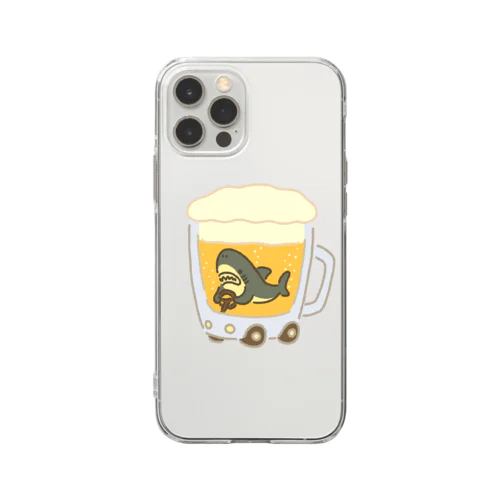 in酒運転を覚えたサメ Soft Clear Smartphone Case