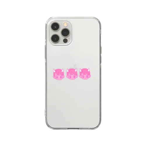 本音ちゃん 三つ子ver Soft Clear Smartphone Case