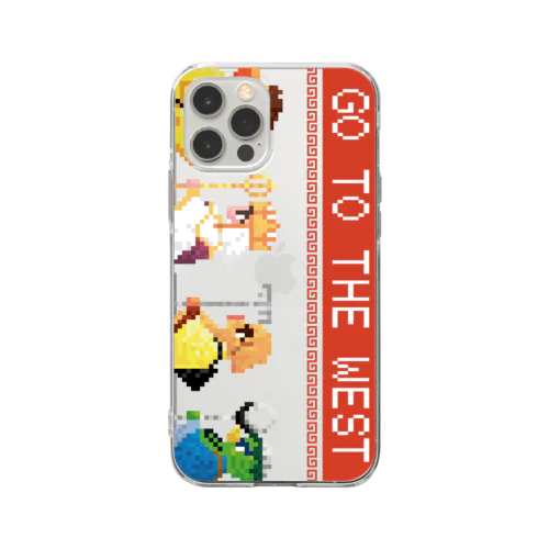 【SFC風】GO TO THE WEST【ドット絵 】  Soft Clear Smartphone Case