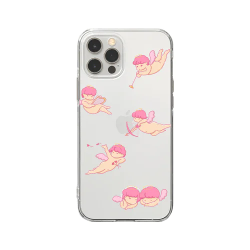 ピンクエンゼルちゃんたち Soft Clear Smartphone Case