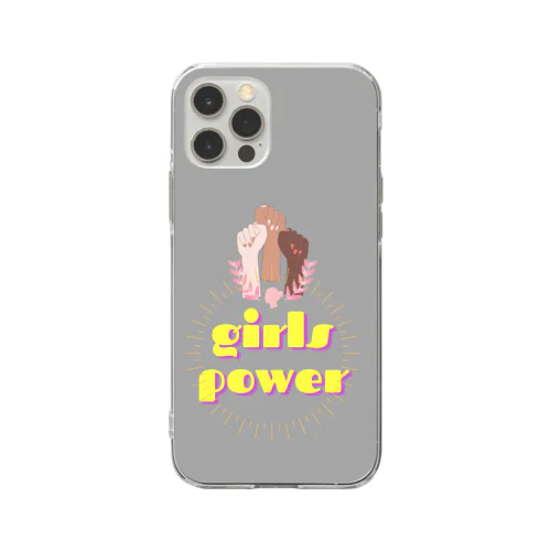 Girls power Soft Clear Smartphone Case