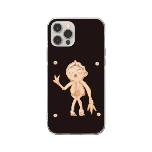 ウチマタブラック Soft Clear Smartphone Case