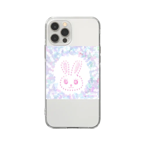 ラブリーなウサギ Soft Clear Smartphone Case