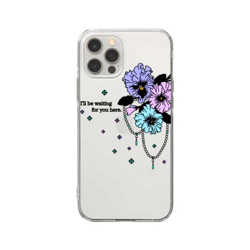 フリルパンジー Soft Clear Smartphone Case