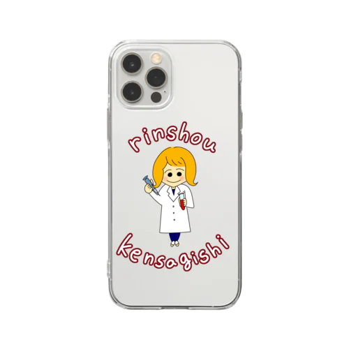 臨床検査技師・女の子・赤 Soft Clear Smartphone Case