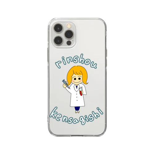 臨床検査技師・女の子・みずいろ Soft Clear Smartphone Case