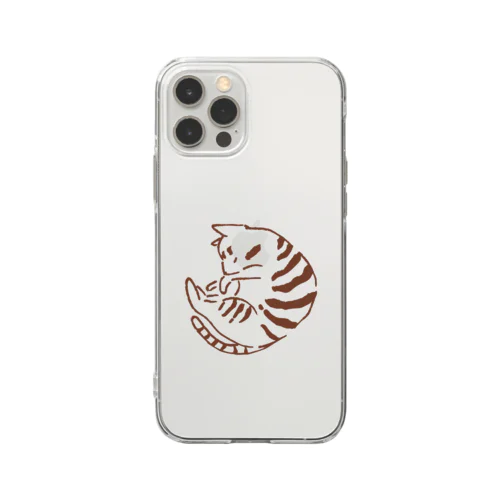 まるねこトラ Soft Clear Smartphone Case