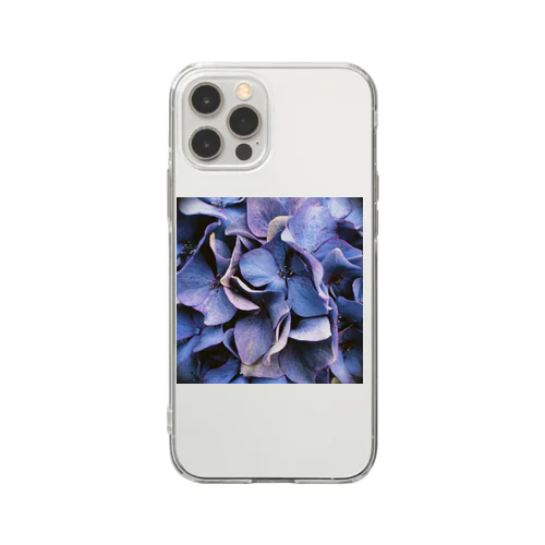 花・紫陽花 Soft Clear Smartphone Case