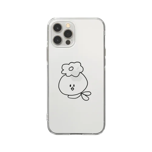 かっぱレッドモノクロ Soft Clear Smartphone Case