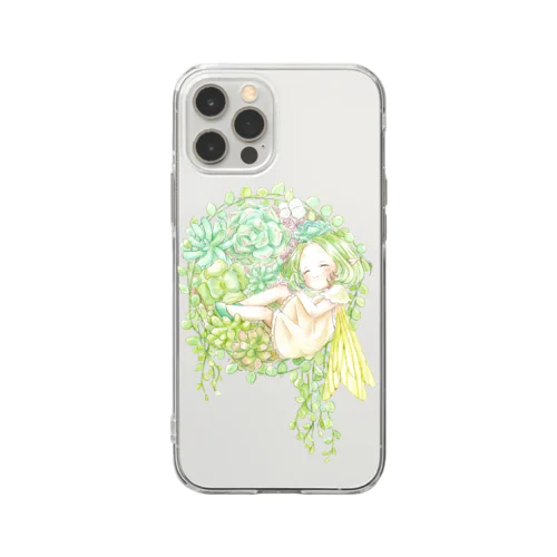 ほころぶ Soft Clear Smartphone Case