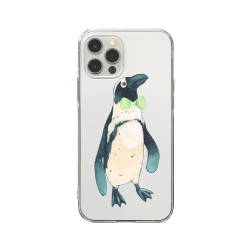 おめかしペンギン Soft Clear Smartphone Case