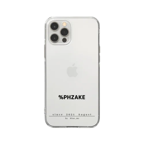 PHZAKE（ふざけ） / シンプルロゴ Soft Clear Smartphone Case