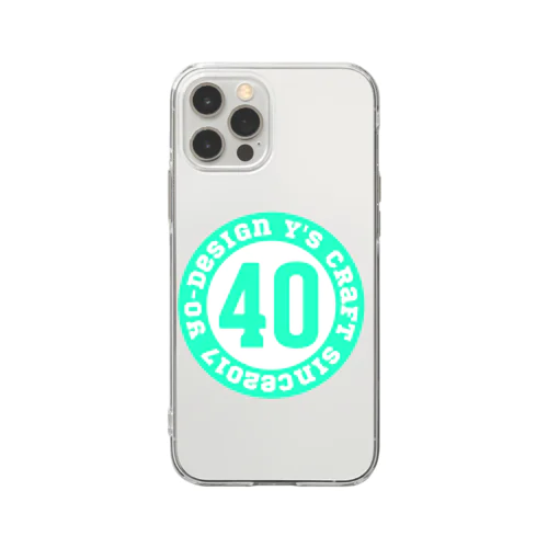 40ロゴ(不思議な色) Soft Clear Smartphone Case