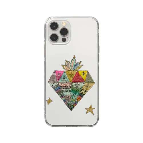 ダイヤモンド⭐︎マンダラ Soft Clear Smartphone Case