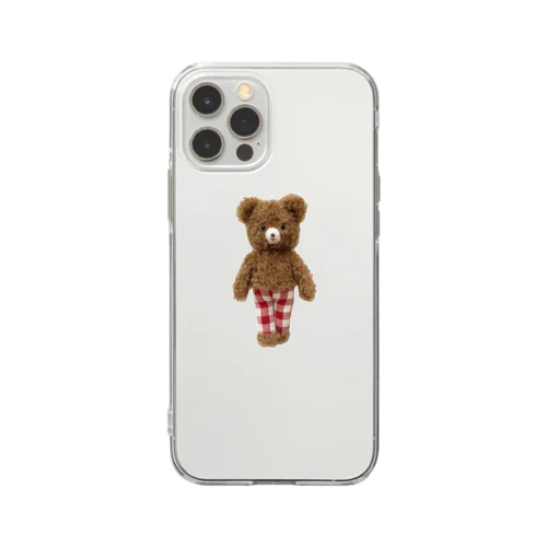 くまのるころちゃん（ぬいぐるみグッズ） Soft Clear Smartphone Case