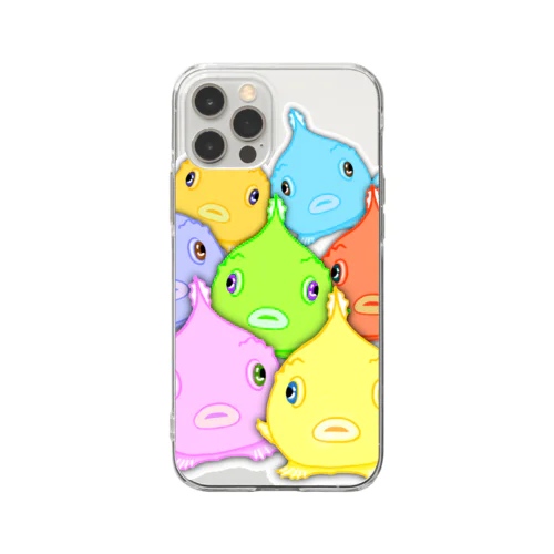 団子状態のダンゴウオたち Soft Clear Smartphone Case