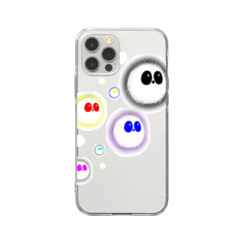 もふ毛玉たち Soft Clear Smartphone Case