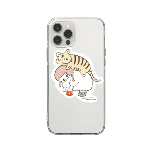 トラをおぶって生きてます Soft Clear Smartphone Case