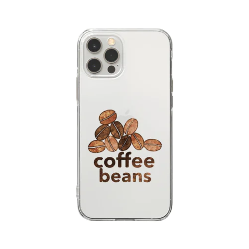 Coffee Beans ロゴ ソフトクリアスマホケース